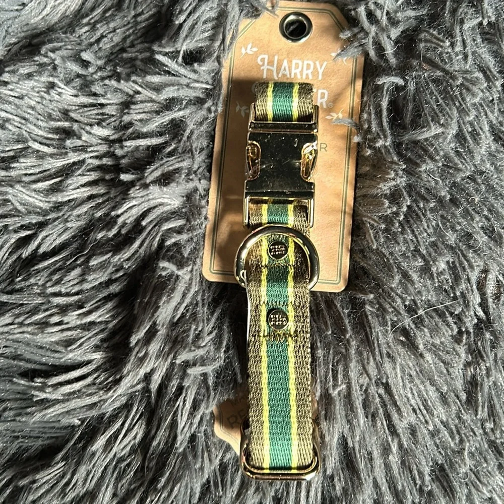 NWT Harry Barker striped dog collar M